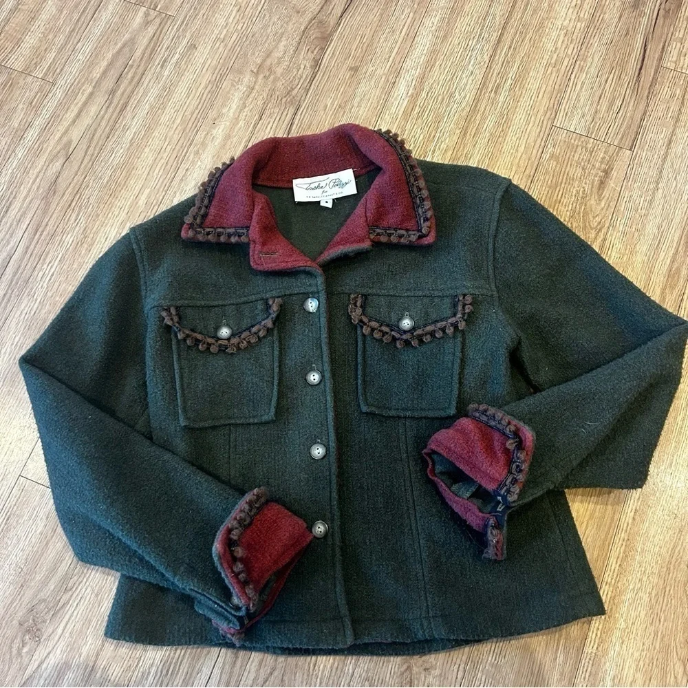 Tasha Polizzi Dark Pine Green Fleece Jacket for Saddleblanket Co. - Picture 5 of 10